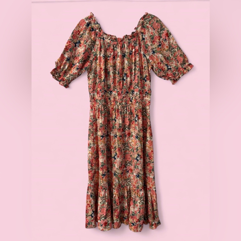 NWT Kate & Sam Floral Cottagecore Prairie Midi Dress Size Small